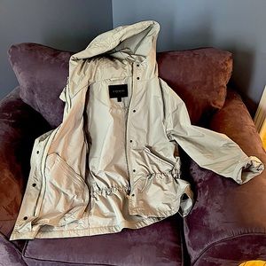 Women’s small coach rain jacket with hood